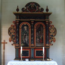 Vats Kyrkje Rosemaling Altar