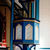 Rosemalt Pulpit in Sandeid Church